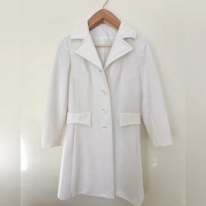Long White Trench Coat Size S